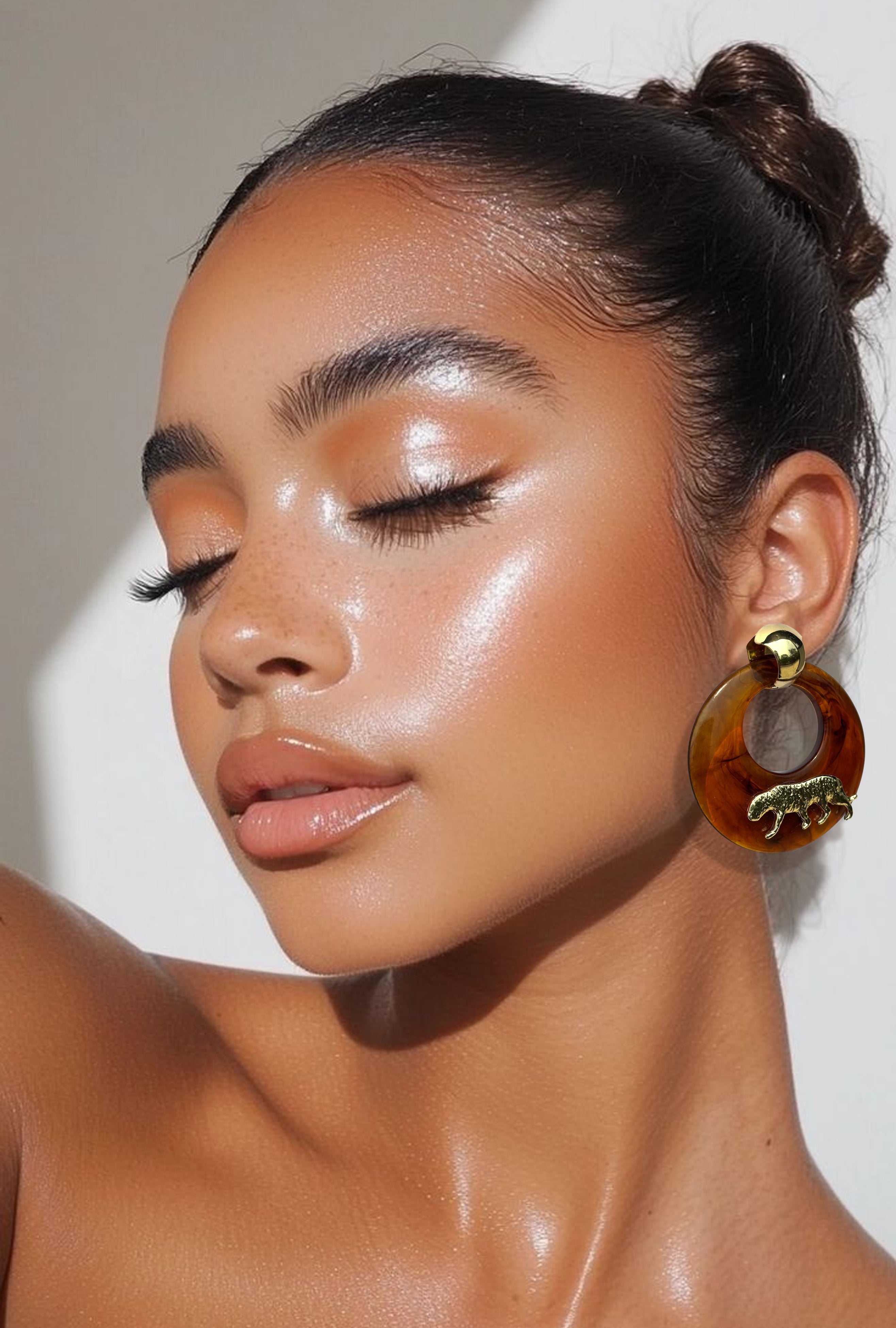 Golden Panther Hoops